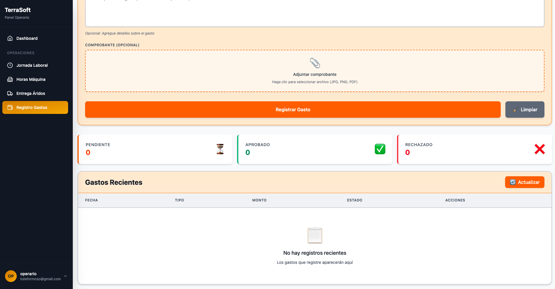 Registro de Gastos - desktop